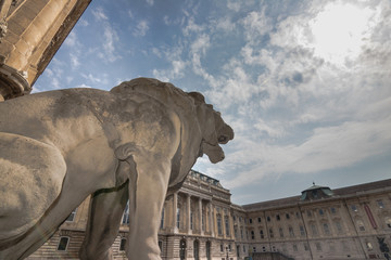 Buda castle inner courtyard, Budapest, Hungary