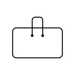 Paper bag shop vector icon