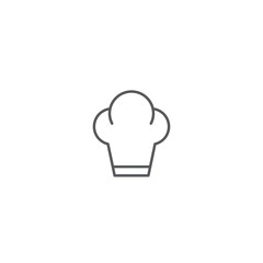 Chef hat line icon outline vector sign linear style pictogram isolated on white