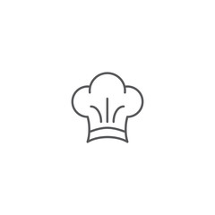Chef hat line icon outline vector sign linear style pictogram isolated on white