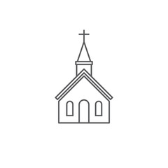 Church icon on white background Vector illustration