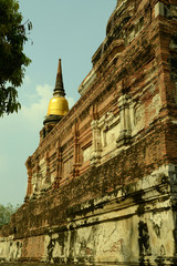 Buddhastatue und historische Tempel in Ayutthaya , Thailand