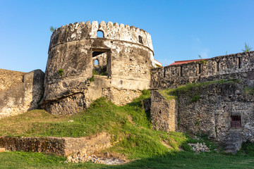Fototapeta na wymiar The Old Fort Ngome Kongwe Stone Town in Unguja aka Zanzibar Island Tanzania East Africa