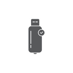 USB flash drive notification vector icon. filled flat sign for mobile concept and web design. USB connection technology simple solid icon. Symbol, logo illustration
