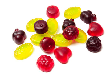 Fototapeta na wymiar jelly beans isolated, gummy 