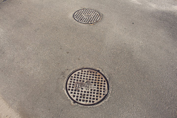manhole on street