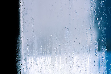 background of natural water drops on glass