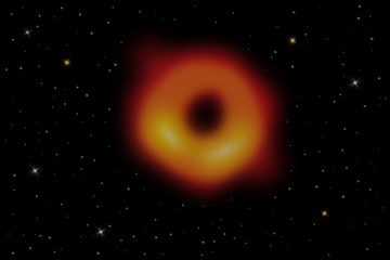 First image of real black hole illustration design