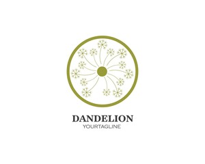 dandelion flower logo icon