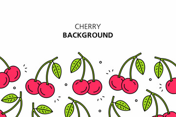 Cherry background. isolated on white background