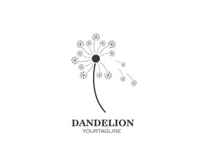 dandelion flower logo icon