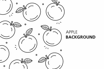 Apple background. isolated on white background