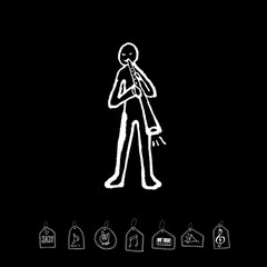 음악회 포스터 / 손으로 그린 음악 일러스트