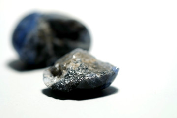 Isolated picture of broken lucky stone on white background, devalue and unlucky object, with space for write wording