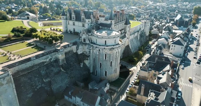 AMBOISE, FRANCE - OCTOBER 8, 2018: Chateau d'Amboise in Amboise, France