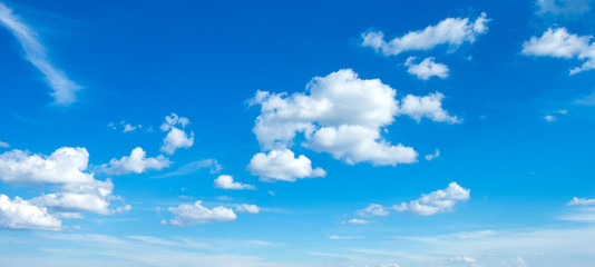 blue sky with clouds . nature background - obrazy, fototapety, plakaty