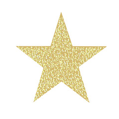 Obraz premium Glitter Golden Star Isolated