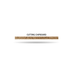 Cutting cutting chipboard. Vector illustration