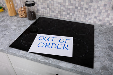 Out Of Order Text Stuck On Induction Stove