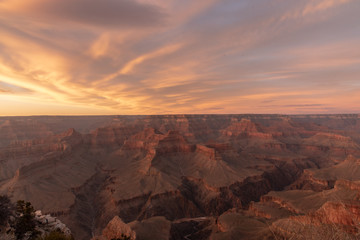 Obraz na płótnie Canvas sunset at the grand canyon south rim