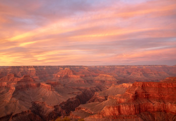 Fototapeta na wymiar sunset at the grand canyon south rim