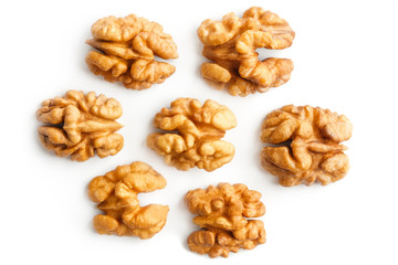 Walnut. Walnut kernel. Nut isolated on white. With clipping path.