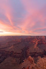 sunset at the grand canyon south rim