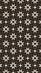 Ornate geometric pattern and abstract multicolored background