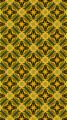 Ornate geometric pattern and abstract multicolored background