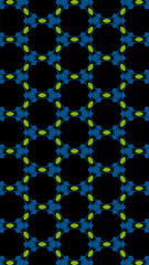 Ornate geometric pattern and abstract multicolored background