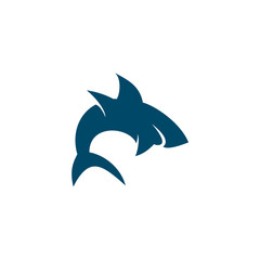 Shark icon logo design vector template