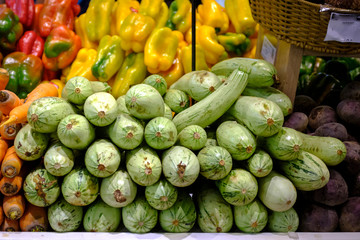 Zucchini for sale in the market