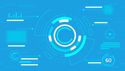 Obraz premium Blue abstract Technology Interface hud 
