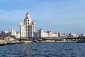 Fototapeta premium Kotelnicheskaya Embankment Building and other buildings