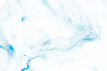 Isolated blue fog on the white background, smoky effect for photos and artworks. 