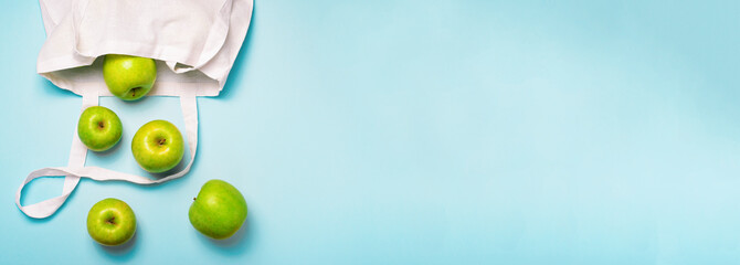 Apples in Cotton Bag, Eco Friendly Bag, Zero Waste Concept