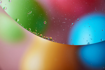 colored oil drops on water © Mikhail