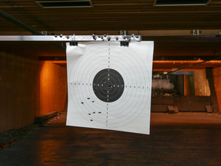 Target practice in shooting range