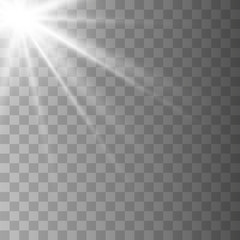 Vector transparent sunlight special lens.