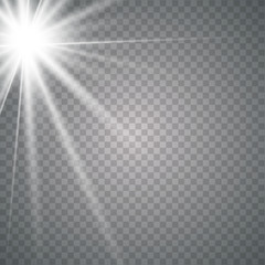 Vector transparent sunlight special lens.