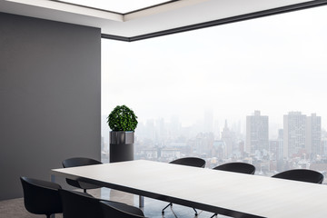 Luxury concrete meeting room interior