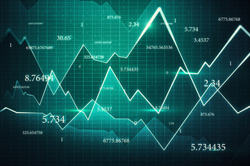 Bright forex chart background