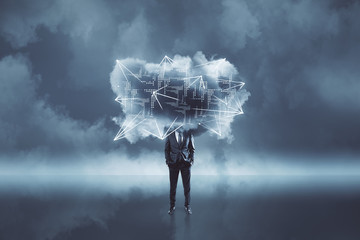 Cloud computing and technology concept