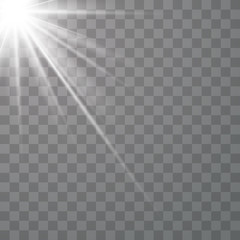 Vector transparent sunlight special lens.