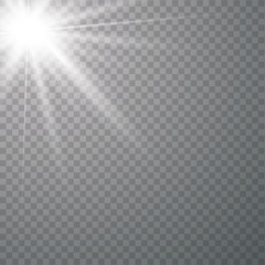 Vector transparent sunlight special lens.