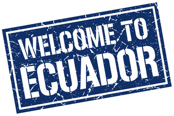 welcome to Ecuador stamp