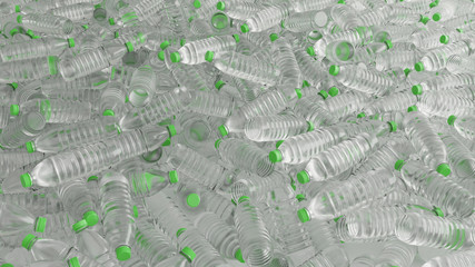 Plastic Pet Bottle 3D Rendering