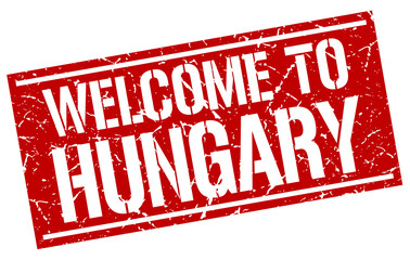 welcome to Hungary stamp