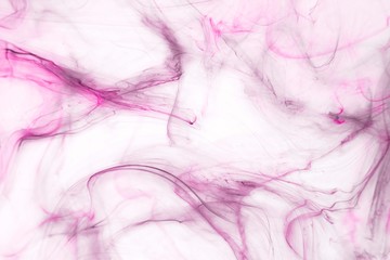 Isolated pink fog on the white background, smoky effect for photos and artworks. Overlay for photos.