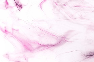 Isolated pink fog on the white background, smoky effect for photos and artworks. Overlay for photos.